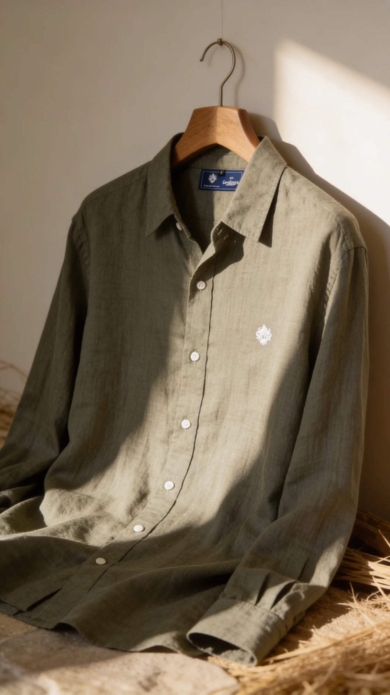 Green linen shirt