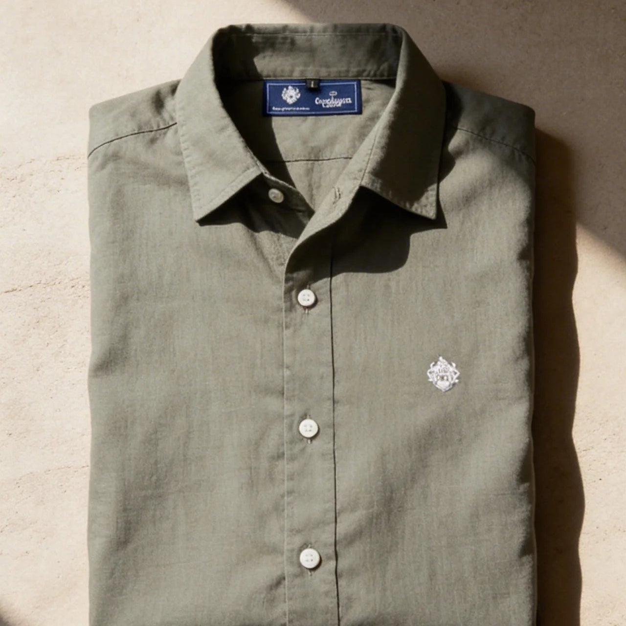 Green linen shirt