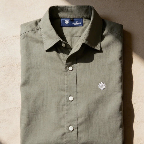 Green linen shirt